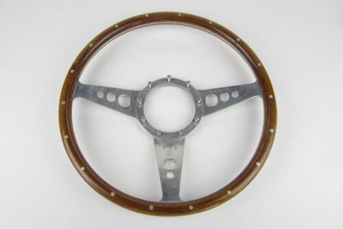 STEERING WHEEL: A Lacarra wood grain rimmed steering wheel