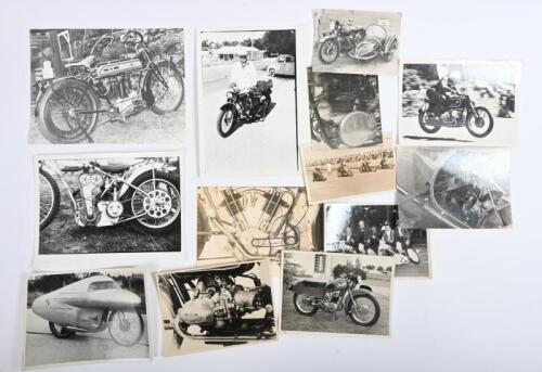 IRVING/RACING: A collection of black and white pictures predominantly concerned with racing motorbikes, side cars. Image of a Tilbrook, as designed and made by Rex Tilbrook