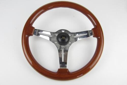 STEERING WHEEL: &nbsp;A wood grain steering wheel, 13.5" diameter