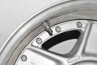 ALFA ROMEO: A set of five Simmons B-45 15 x 7.5 alloy racing wheels with Alfa Romeo livery grease cap, removed from a Montreal. Can be used on a wide range of cars - 9