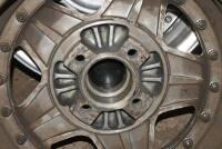 ALFA ROMEO: A set of five Simmons B-45 15 x 7.5 alloy racing wheels with Alfa Romeo livery grease cap, removed from a Montreal. Can be used on a wide range of cars - 12