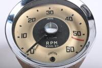 SMITHS: Two Smiths Gauges including a speedometer and tachometer, both with chrome bevelled edge, suitable for English&Acirc;&nbsp;marques such as Austin Healey - 2