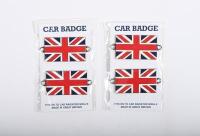 UNION JACK: Four Union Jack flag badges made to fit onto Radiator Grille