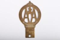 RAA SA: A brass Royal Automobile Association of S.A. car badge - 2
