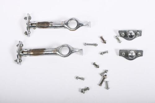BODY/BONNET CATCHES: Two nice early spring loaded body or bonnet catches and mounts