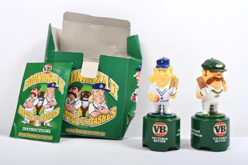 BOON & BOTHAM: Two Victorian Bitter cricket figures including David 'Boony' Boon and Ian 'Beefy' Botham' in original box