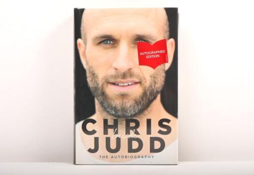 CHRIS JUDD: A hardcover copy of Chris Judd's autobiography book 'Inside Chris Judd' autographed by Judd