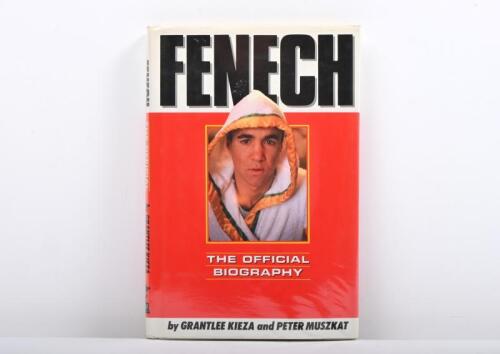 JEFF FENECH: A hardcover copy of The Official Biography of Jeff Fenech by Grantlee Kieza and Peter Muszkat, personally inscribed and signed by Fenech