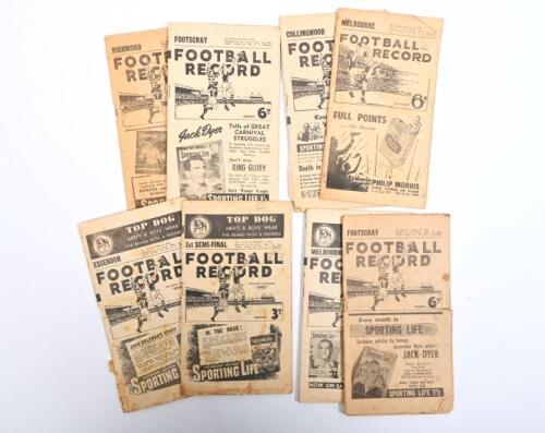 VFL RECORDS: A collection of eight 1950s VFL football records