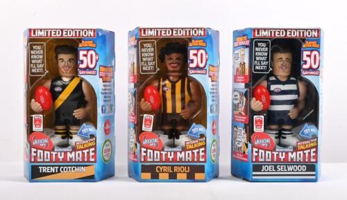 FOOTY FIGURES: Three new in box 'Footy Mate' figurines including Joel Selwood, Cyril Rioli and Trent Cotchin&nbsp;