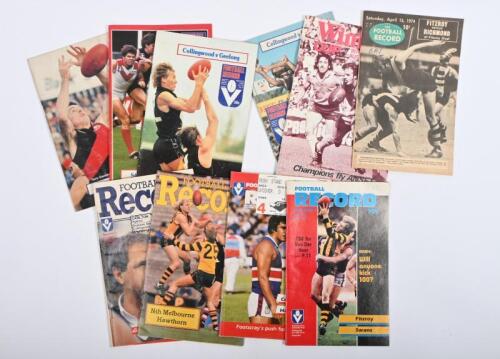 VFL RECORDS: A collection of ten VFL football records from the 1970s and 1980s