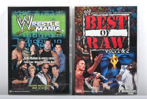 DVDs: Two WWE DVDs including Wrestlemania 16 and Best of Raw Vol. 1&2