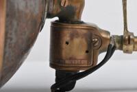 PILLAR LAMP: A 1920s Thomson adjustable pillar mounted brass spotlight - 2