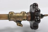 PILLAR LAMP: A 1920s Thomson adjustable pillar mounted brass spotlight - 3