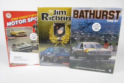 AUSTRALIAN MOTOR SPORT: Three hardcover books covering Australian motor sport. Grice, Moffat, Richards signatures
