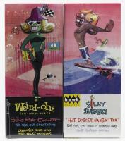 HAWK: 2 NOS Hawk Model Company "Hot Dogger Hangin Ten" & "Sling Rave Curvette" Sealed Model Kits