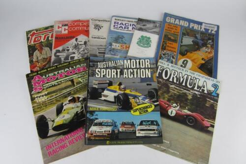 AUSTRALIAN MOTOR SPORT: A group of various publications detailing Australian motor sport/general driving