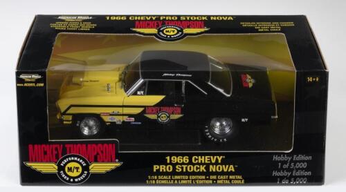 CHEVROLET: A NOS 1:18 scale Chevrolet 1966 Nova Pro Stock Mickey Thompson die-cast model with opening parts