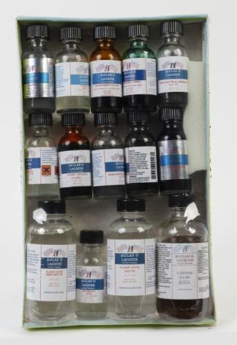 ALCLAD II LACQUERS: 14 NOS Unused Alclad II Lacquers: Chrome/Prismatics/Aluminum/Transparents/Candy's/Exhaust/Clear Kotes & Base