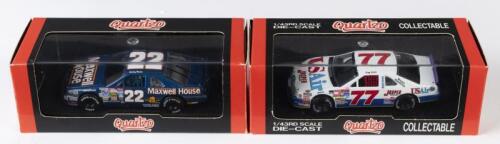 FORD: 2 NOS 1:43 scale Quartzo Ford Thunderbird's: Sterling Marlin "Maxwell House" #22 and Greg Sacks "US Air"#77 die-cast models