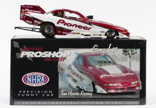 FUNNY CAR: A NOS 1:24 scale Ertl Collectables 1999 Funny Car; Cory Lee "Pioneer" die-cast model