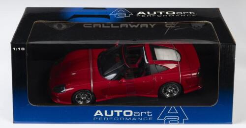 CORVETTE: A NOS 1:18 scale AutoArt Callaway Corvette C12 die-cast model with opening parts