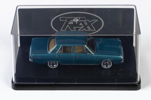 VALIANT: A NOS 1:43 scale Trax Chrysler VF Valiant Regal Crystal Turquoise Metallic die-cast model