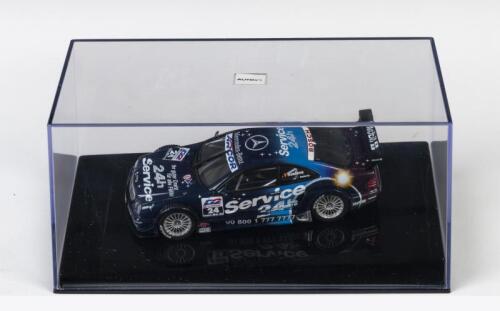 MERCEDES-BENZ: A NOS 1:43 scale AutoArt Mercedes-Benz CLK DTM 2001 David Saelens #24 die-cast model