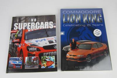 V8 SUPERCARS/HOLDEN: Two hardcover books detailing V8 Supercar and Holden history. Brock, Ingall, Murphy signatures