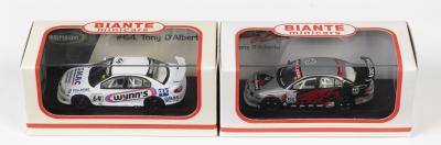 HOLDEN: 2 NOS 1:64 scale Biante Holden VX Commodores Tony D' Alberto 2003 & 2004 die-cast models