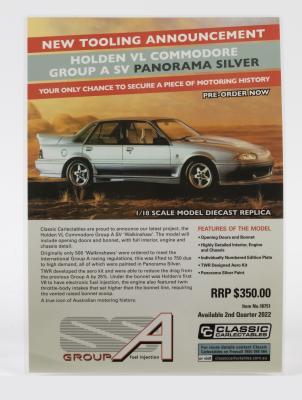 HOLDEN: A NOS Holden VL Commodore Group A Laminated Poster A4 size