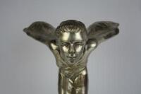 ROLLS-ROYCE: A large showroom proportion 'Spirit of Ecstasy' after Sykes, mounted on marble base (49cm high) - 3