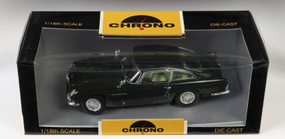 ASTON MARTIN: A NOS 1:18 scale Chrono Aston Martin 1963 DB5 die-cast model in Aqua Verda Green with opening parts