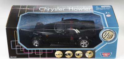 CHRYSLER: A NOS 1:18 scale Motor Max Chrysler Howler die-cast model with opening parts