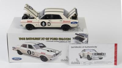 FORD: A NOS 1:18 scale Classic Carlectables Ford Falcon XT GT 1968 Bathurst #8D Limited Edition with numbered Certificate and opening parts