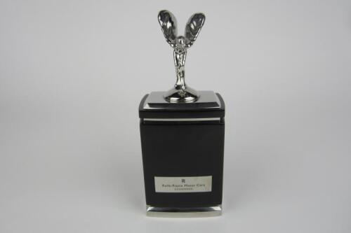 ROLLS-ROYCE: A 'Rolls-Royce Motor Cars Goodwood' decorative desk piece adorned by Skyes' Spirit of Ecstasy