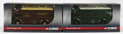 HORSEBOX: 2 NOS 1:76 scale Corgi Harrington Horsebox Southern & Great Western Railways die-cast models