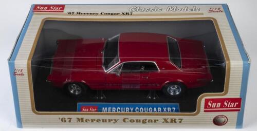 MERCURY: A NOS 1:18 scale Sunstar Mercury 1967 Cougar XR7 die-cast model with opening bonnet & doors