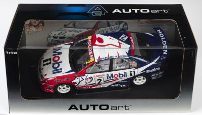 HOLDEN: A NOS 1:18 scale Autoart Holden VT Commodore #2 Mark Skaife 1999 "Mobil 1" die-cast model with opening parts & numbered Certificate 0f Authenticity