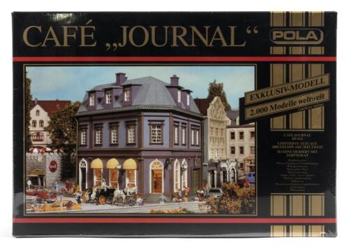 BUILDING KIT: A NOS Pola HO scale 2 Storey Corner Building Caf&Atilde;&copy; "Journal" Sealed Model Kit