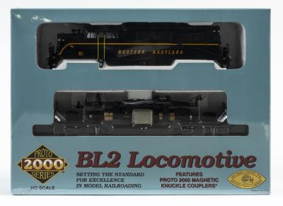 LOCOMOTIVE: A NOS sealed Proto 2000 Electric HO scale "Western Maryland" BL2 Locomotive #81