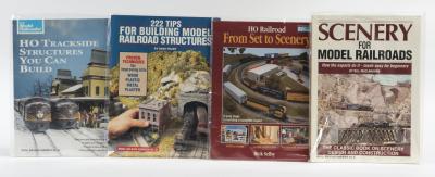 PUBLICATIONS: 4 sealed NOS Kalmbach Books Publications: Railroad Structures & Scenery