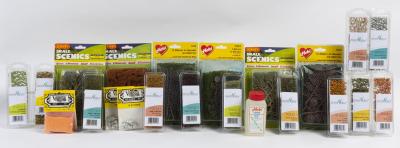 TREE KITS & FOLIAGE: A quantity of sealed NOS HO/OO scale Hornby/Heki/MiniNatur & Woodland Scenics Tree Kits, Foliage, Fruit & Tree Stumps & Foliage Glue