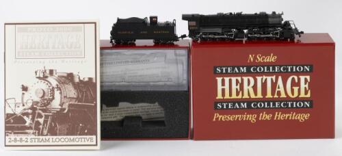 LOCOMOTIVE: A NOS N scale Life-Like USRA 2-8-8-2 N & W #2011 Steam Locomotive