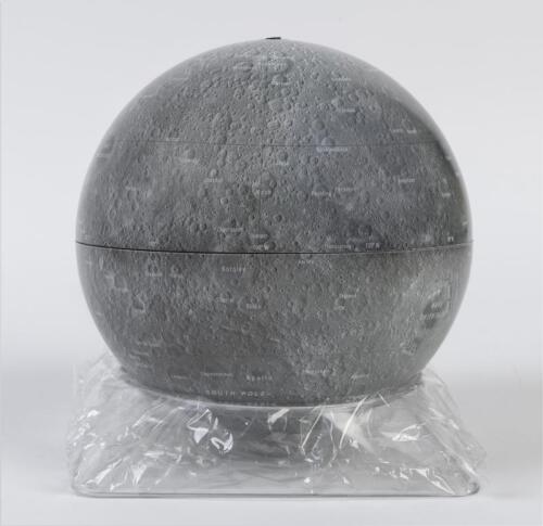 SKY & TELESCOPE: A 15cm Moon Globe (scale 1: 23,200,000) by "Sky&Telescope" with map showing details of the moon, comes with stand