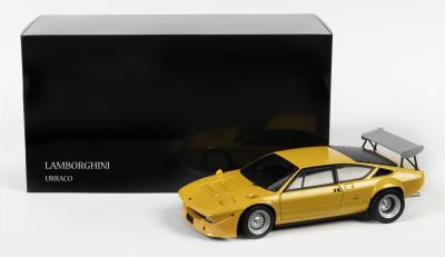 LAMBORGHINI: A NOS 1:18 scale Kyosho Lamborghini Urraco die-cast model with opening parts & rear wing as separate fitment