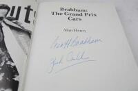BRABHAM: 'Brabham - The Grand Prix Cars' hardcover book by Alan Henry. Jack and Geoff Brabham signatures - 2