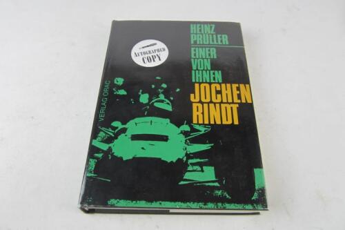 RINDT: 'Einer Von Ihnen - Jochen Rindt' hardcover book. Jochen Rindt signature