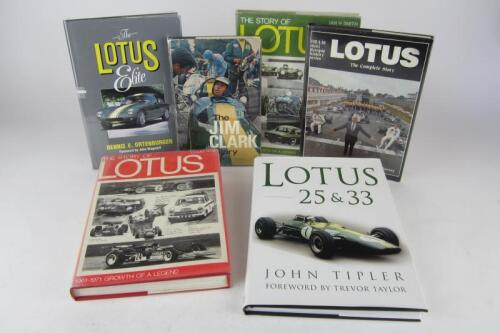LOTUS: A group of Lotus books. Leo Geoghegan signature