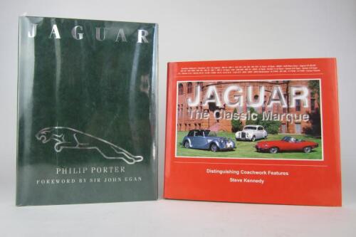 JAGUAR: Two Jaguar reference books. Philip Porter signature.